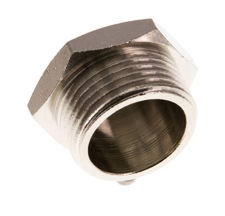 G 3/4'' Nickel plated Brass Closing plug with Outer Hex 16 Bar [2 Pieces]