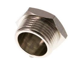 G 3/4'' Nickel plated Brass Closing plug with Outer Hex 16 Bar [2 Pieces]