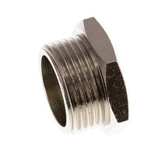 G 3/4'' Nickel plated Brass Closing plug with Outer Hex 16 Bar [2 Pieces]