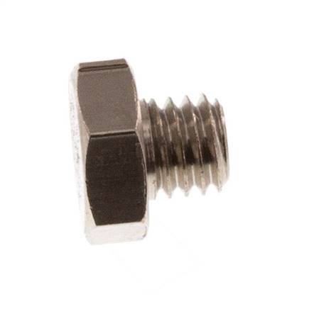 M5 Nickel plated Brass Closing plug with Outer Hex 16 Bar [10 Pieces]