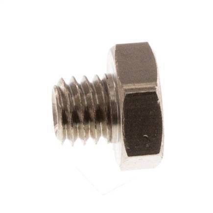 M5 Nickel plated Brass Closing plug with Outer Hex 16 Bar [10 Pieces]