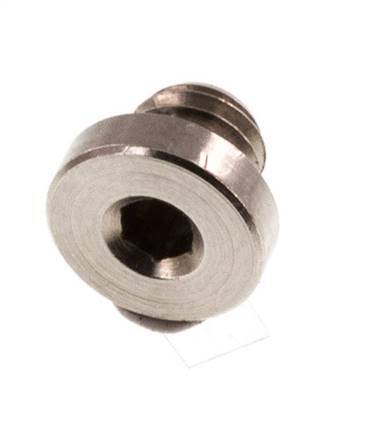 M5 Nickel plated Brass Closing plug with Inner Hex and NBR Seal 16 Bar [10 Pieces]