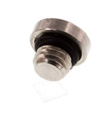 M5 Nickel plated Brass Closing plug with Inner Hex and NBR Seal 16 Bar [10 Pieces]