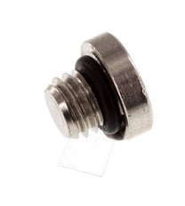 M5 Nickel plated Brass Closing plug with Inner Hex and NBR Seal 16 Bar [10 Pieces]
