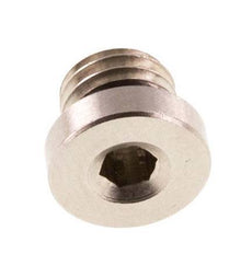 M7 Nickel plated Brass Closing plug with Inner Hex and NBR Seal 16 Bar [10 Pieces]