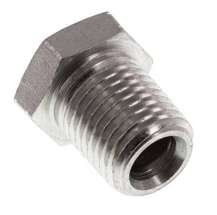 1/4'' NPT Male Zinc plated Steel Closing plug with Outer Hex 275 Bar [2 Pieces]