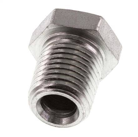 1/4'' NPT Male Zinc plated Steel Closing plug with Outer Hex 275 Bar [2 Pieces]