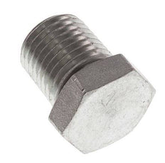 1/4'' NPT Male Zinc plated Steel Closing plug with Outer Hex 275 Bar [2 Pieces]