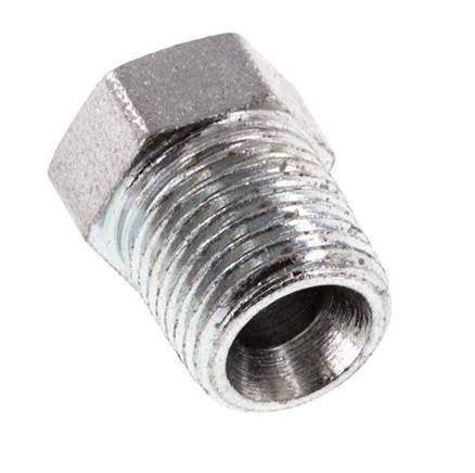 1/8'' NPT Male Zinc plated Steel Closing plug with Outer Hex 345 Bar [2 Pieces]