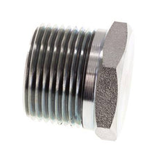 Tapón de cierre de acero galvanizado de 1'' NPT macho con hexágono exterior de 140 bares