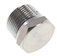 Tapón de cierre de acero galvanizado de 1'' NPT macho con hexágono exterior de 140 bares