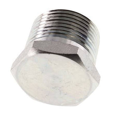 Tapón de cierre de acero galvanizado de 1'' NPT macho con hexágono exterior de 140 bares