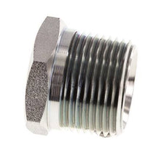 Tapón de cierre de acero galvanizado de 1'' NPT macho con hexágono exterior de 140 bares