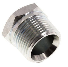 Tapón de cierre de acero galvanizado de 1'' NPT macho con hexágono exterior de 140 bares