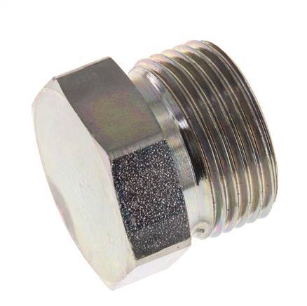 UN 1-3/16''-12 Tapón de cierre de acero galvanizado ORFS 400 Bar