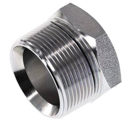 Tapón de cierre de acero galvanizado de 1 1/2'' NPT macho con hexágono exterior de 70 bares