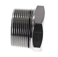 Tapón de cierre de acero galvanizado de 1 1/2'' NPT macho con hexágono exterior de 70 bares