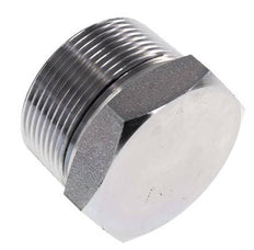 Tapón de cierre de acero galvanizado de 1 1/2'' NPT macho con hexágono exterior de 70 bares