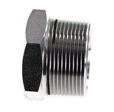 Tapón de cierre de acero galvanizado de 1 1/2'' NPT macho con hexágono exterior de 70 bares