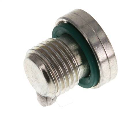 G 1/4'' Macho Tapón de cierre de acero galvanizado con hexágono interior y junta FKM 400 Bar [5 Piezas]