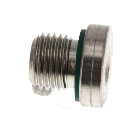 G 1/4'' Macho Tapón de cierre de acero galvanizado con hexágono interior y junta FKM 400 Bar [5 Piezas]