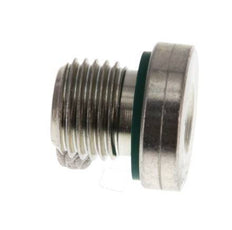 G 1/4'' Macho Tapón de cierre de acero galvanizado con hexágono interior y junta FKM 400 Bar [5 Piezas]