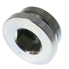 G 1 1/4'' Macho Tapón de cierre de acero galvanizado con hexágono interior y junta FKM 250 Bar