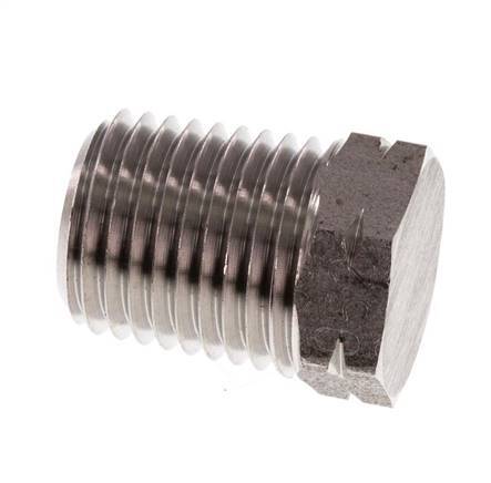 1/4'' NPT macho Tapón de cierre de acero inoxidable con barra hexagonal 275 exterior