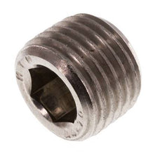 1/4'' Stainless steel Closing plug with Inner Hex without collar 40 Bar [2 Pieces]