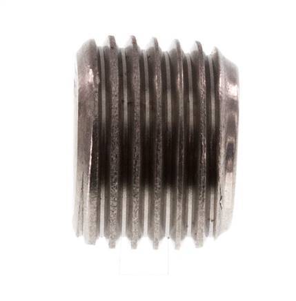 1/4'' Stainless steel Closing plug with Inner Hex without collar 40 Bar [2 Pieces]
