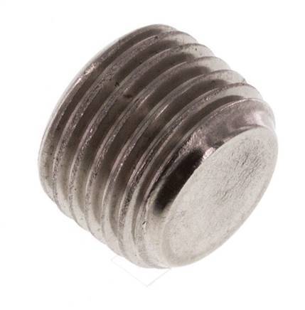 1/4'' Stainless steel Closing plug with Inner Hex without collar 40 Bar [2 Pieces]