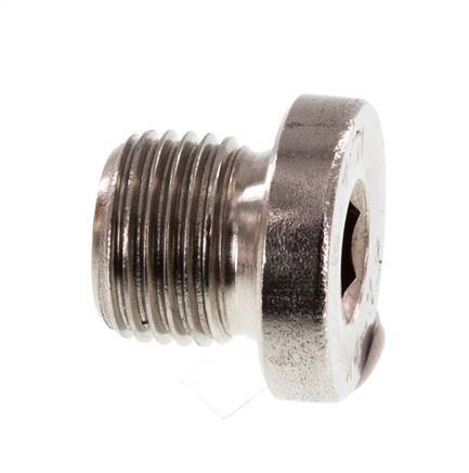 G 1/8'' Tapón de cierre de acero inoxidable con hexágono interior 40 Bar