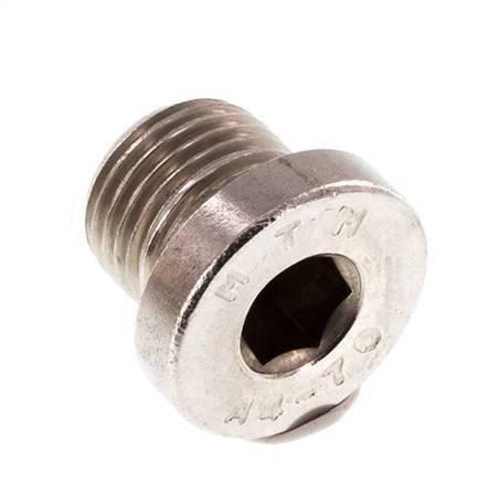G 1/8'' Tapón de cierre de acero inoxidable con hexágono interior 40 Bar