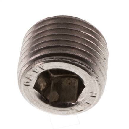 1/8'' Stainless steel Closing plug with Inner Hex without collar 40 Bar [2 Pieces]