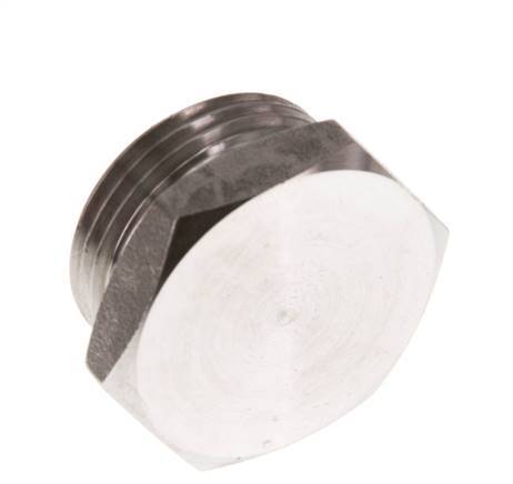G 3/4'' Tapón de cierre de acero inoxidable con hexágono exterior 40 Bar