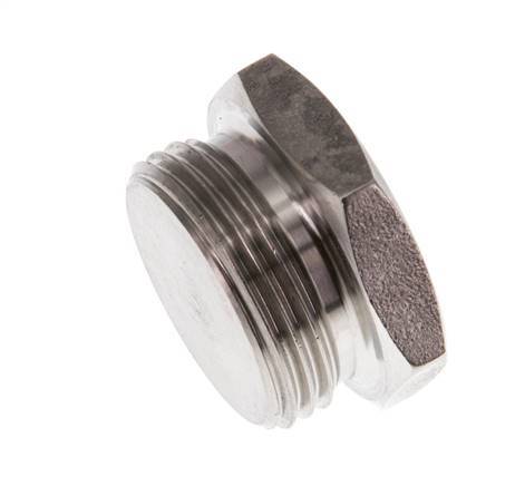 G 3/4'' Tapón de cierre de acero inoxidable con hexágono exterior 40 Bar