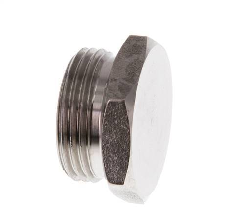 G 3/4'' Tapón de cierre de acero inoxidable con hexágono exterior 40 Bar