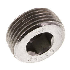 3/4'' Tapón de cierre de acero inoxidable con hexágono interior sin cuello 40 Bar