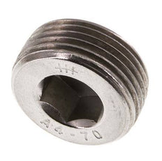 3/4'' Tapón de cierre de acero inoxidable con hexágono interior sin cuello 40 Bar