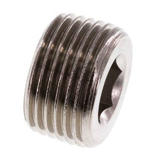 3/8'' Stainless steel Closing plug with Inner Hex without collar 40 Bar [2 Pieces]