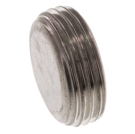 1'' Tapón de cierre de acero inoxidable con hexágono interior sin collarín 40 Bar
