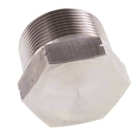 1 1/2'' NPT macho Tapón de cierre de acero inoxidable con hexágono exterior 70 Bar