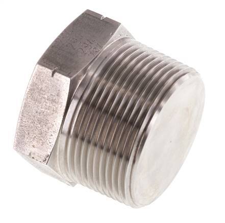1 1/2'' NPT macho Tapón de cierre de acero inoxidable con hexágono exterior 70 Bar