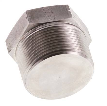 1 1/2'' NPT macho Tapón de cierre de acero inoxidable con hexágono exterior 70 Bar