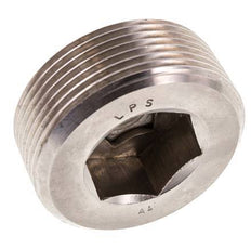 1 1/2'' Tapón de cierre de acero inoxidable con hexágono interior sin cuello 40 Bar