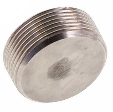 1 1/2'' Tapón de cierre de acero inoxidable con hexágono interior sin cuello 40 Bar