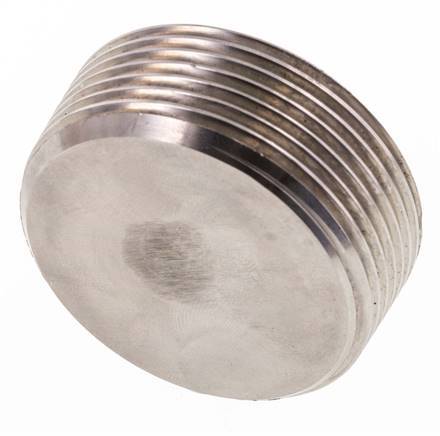 1 1/2'' Tapón de cierre de acero inoxidable con hexágono interior sin cuello 40 Bar