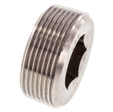 1 1/2'' Tapón de cierre de acero inoxidable con hexágono interior sin cuello 40 Bar