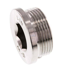 G 1 1/4'' Tapón de cierre de acero inoxidable con hexágono interior 40 Bar