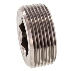 1 1/4'' Tapón de cierre de acero inoxidable con hexágono interior sin cuello 40 Bar